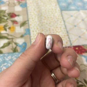 Authentic Pandora Glass Murano Breast Cancer Pink Ribbon Bead